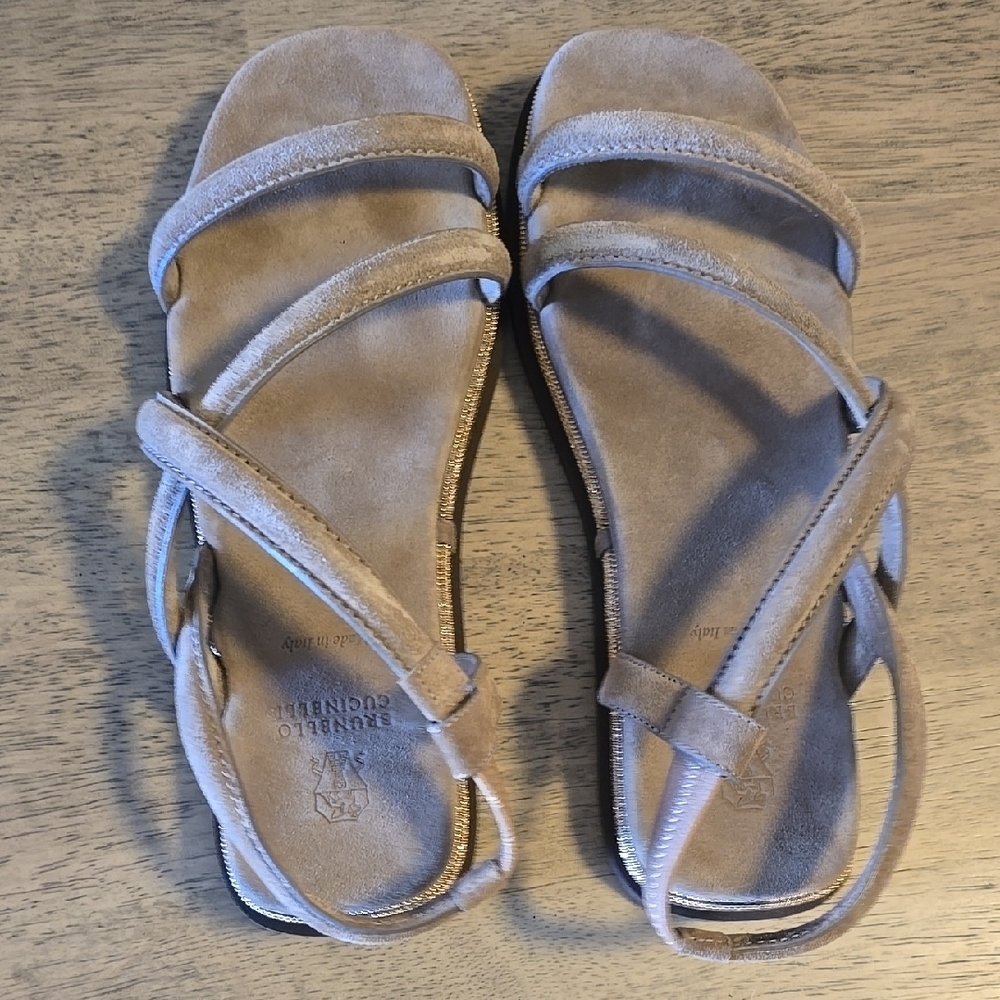 Women's Tan Suede Sandals